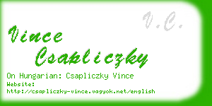 vince csapliczky business card